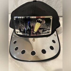 Vintage rare find Black and Silver Batman Cap